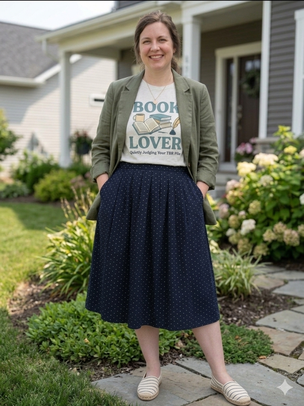 J Crew Swiss Dot Navy Midi Skirt